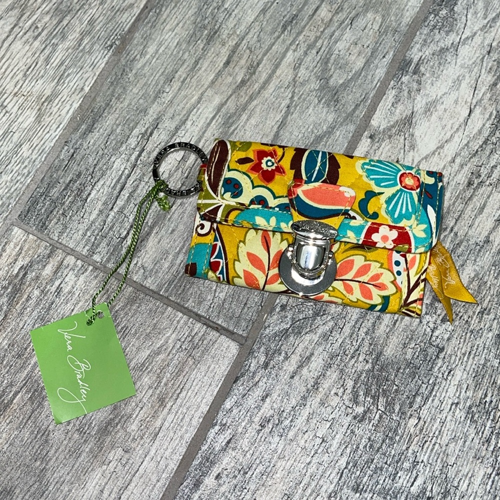 Vera Bradley Provençal Quick Swipe ID keychain